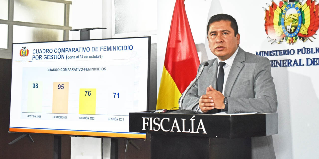 El fiscal Sergio Fajardo reporta datos de feminicidios e infanticidios.  | Foto: Ministerio Público