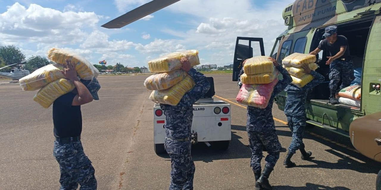 Envío de ayuda humanitaria al municipio de  Cotagaita,en Potosí. | Foto: Presidencia