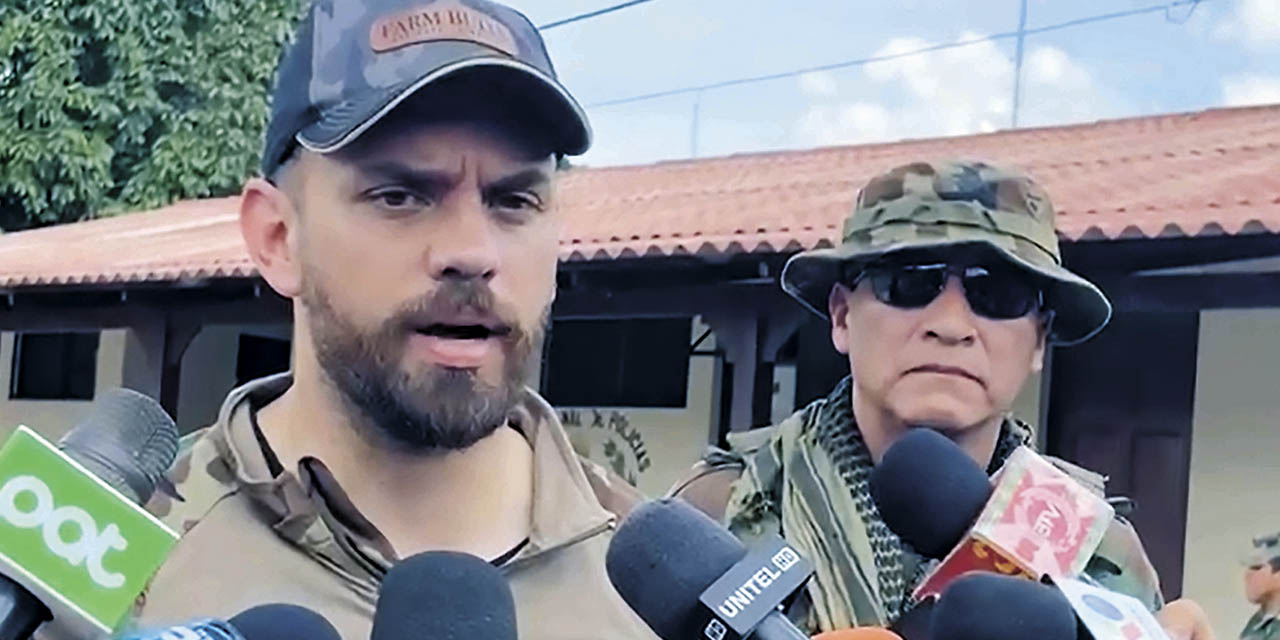 El ministro de Gobierno, Eduardo Del Castillo, en declaraciones a la prensa en Chimoré, Cochabamba. | Foto: Bolivia Tv