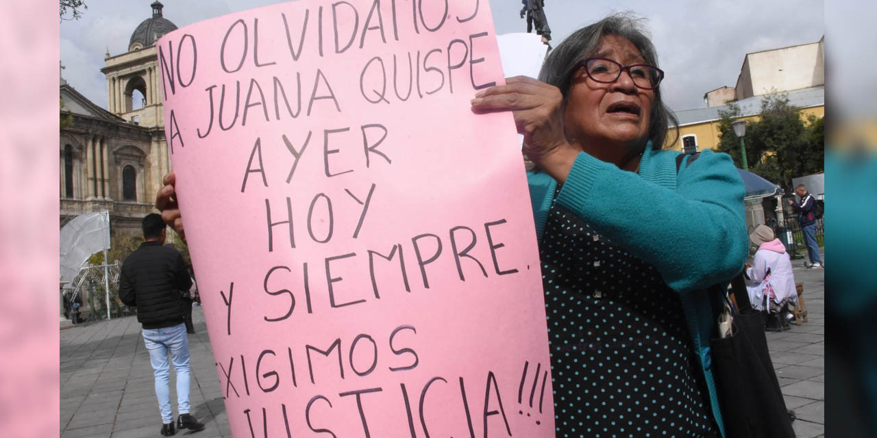 Familiares de Juana Quispe demandan justicia para la concejala de Ancoraimes. | Foto: APG