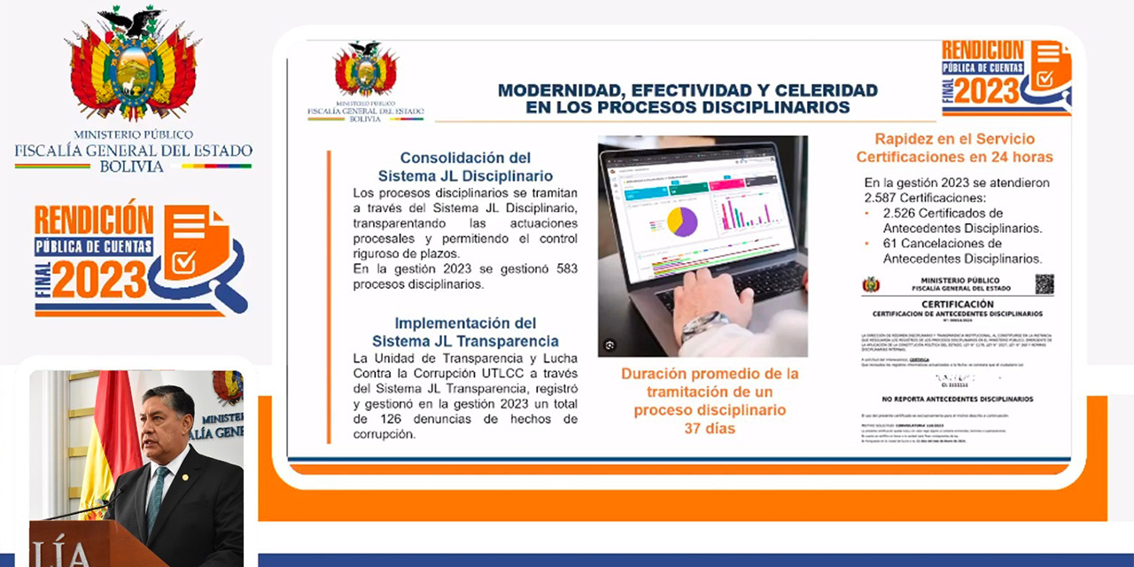 Fiscal General del Estado resalta avances tecnológicos y estratégicos en el Ministerio Público