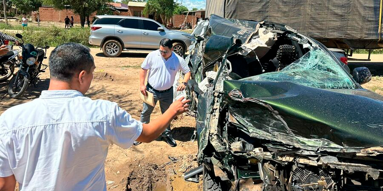 Inspección de la Fiscalía en el lugar del accidente. Foto: FGE