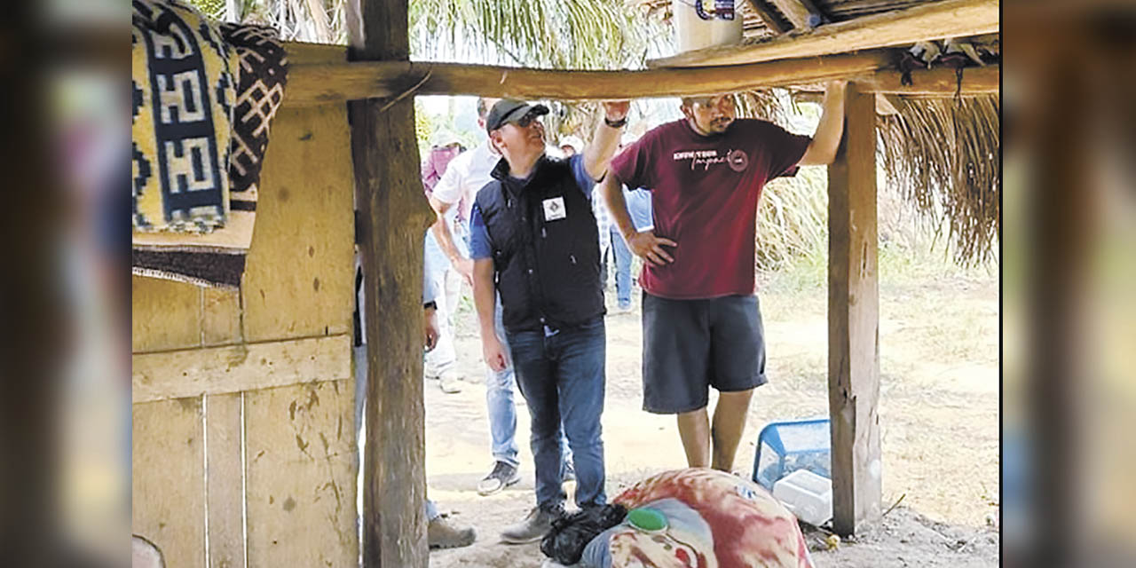 Un operativo policial contra los avasalladores en Santa Cruz. | Foto: Ministerio de Gobierno