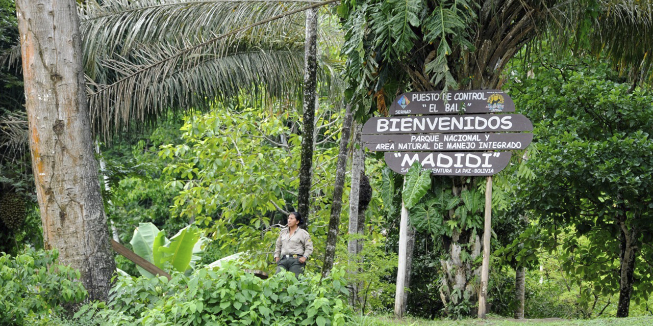 Ingreso al Parque Nacional Madidi, en el norte de La Paz.