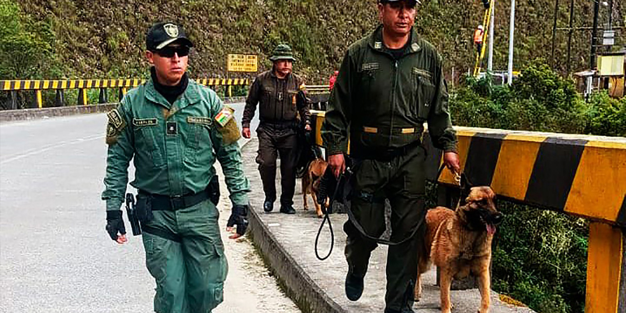 Efectivos de la Policía buscan a Odalys Vaquiata cerca de Yolosa. Foto: RRSS