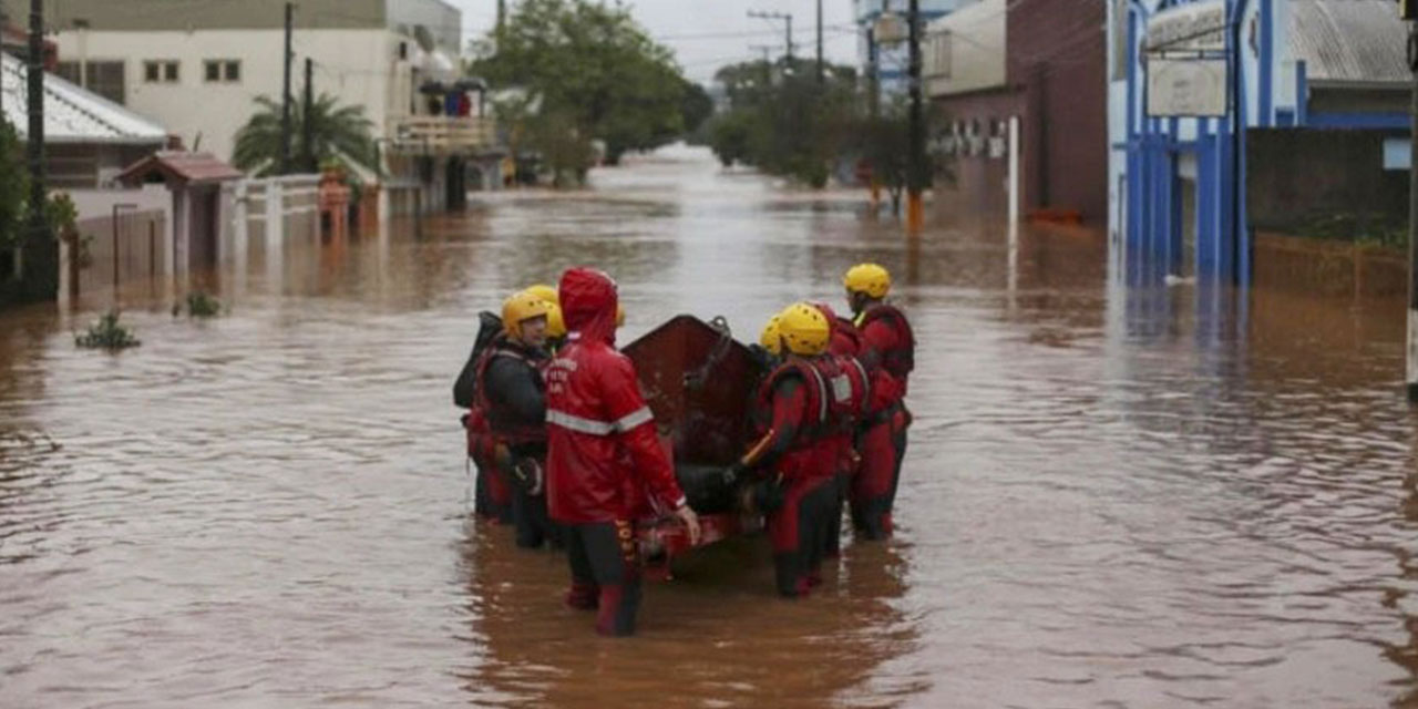 Trabajos de rescate en el sur de Brasil. Foto: RRSS