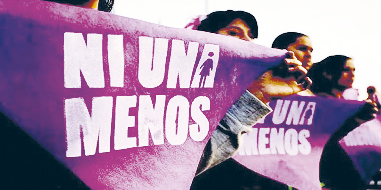 Protesta contra los feminicidios en Bolivia. | Foto: RRSS