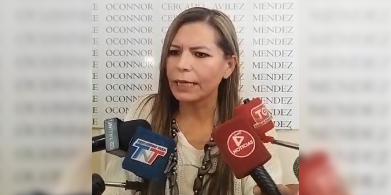 La fiscal departamental de Tarija, Sandra Gutiérrez.