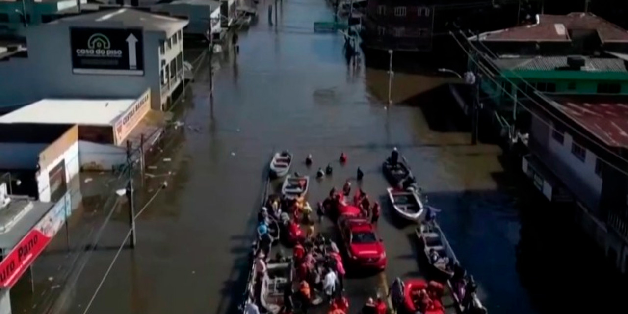 Inundaciones en Brasil. Foto: RRSS