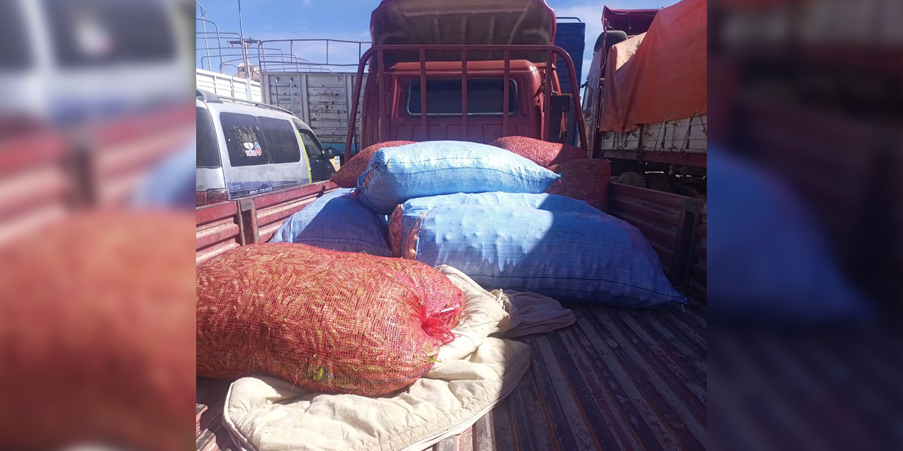 Dos camionetas fueron  incautados con verduras y frutas de contrabando en la frontera con Argentina.