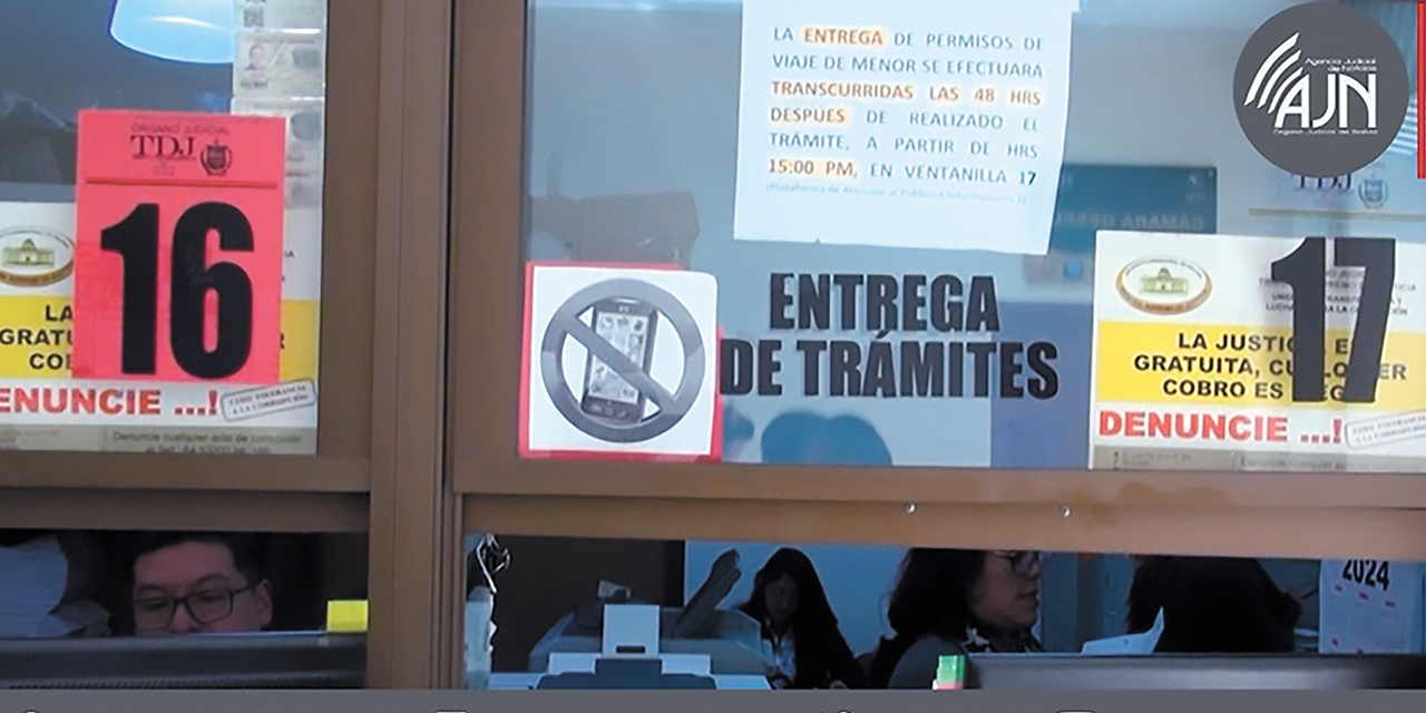 Ventanilla de atención al cliente del Tribunal Departamental de Justicia de La Paz. Foto: TDJ