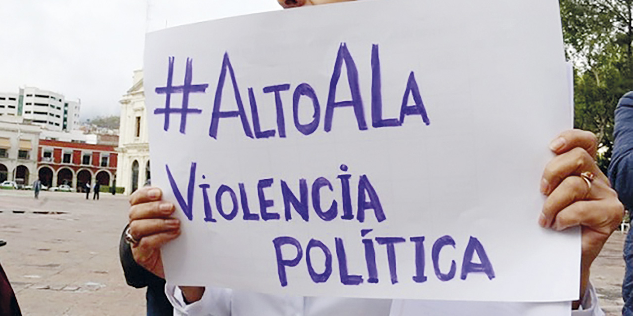 Protesta contra casos de violencia y acoso político. | Foto: RRSS