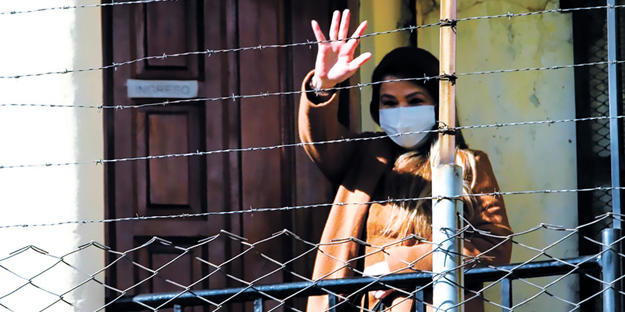 La exsenadora Jeanine Añez, recluida en el penal de Miraflores de la ciudad de La Paz. Foto: ABI