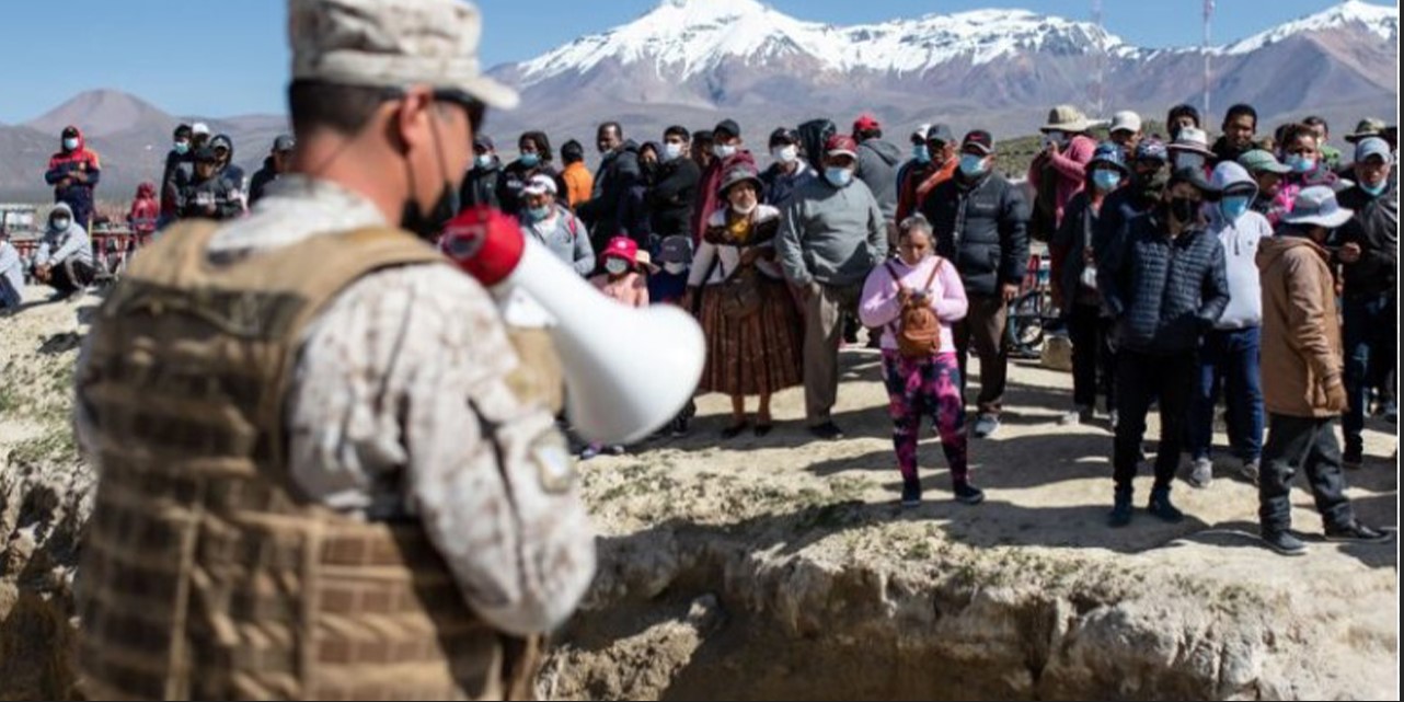 Control de fuerzas chilenas en la frontea con Bolivia. Captura CNN