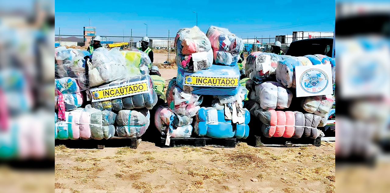 Mercadería comisada al contrabando entregada a la Aduana de Oruro. Foto: VLCC