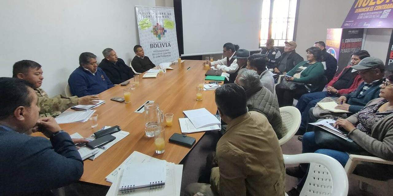 La reunión se realizó en la ciudad de La Paz. Foto: Viceministerio de Lucha contra el Contrabando