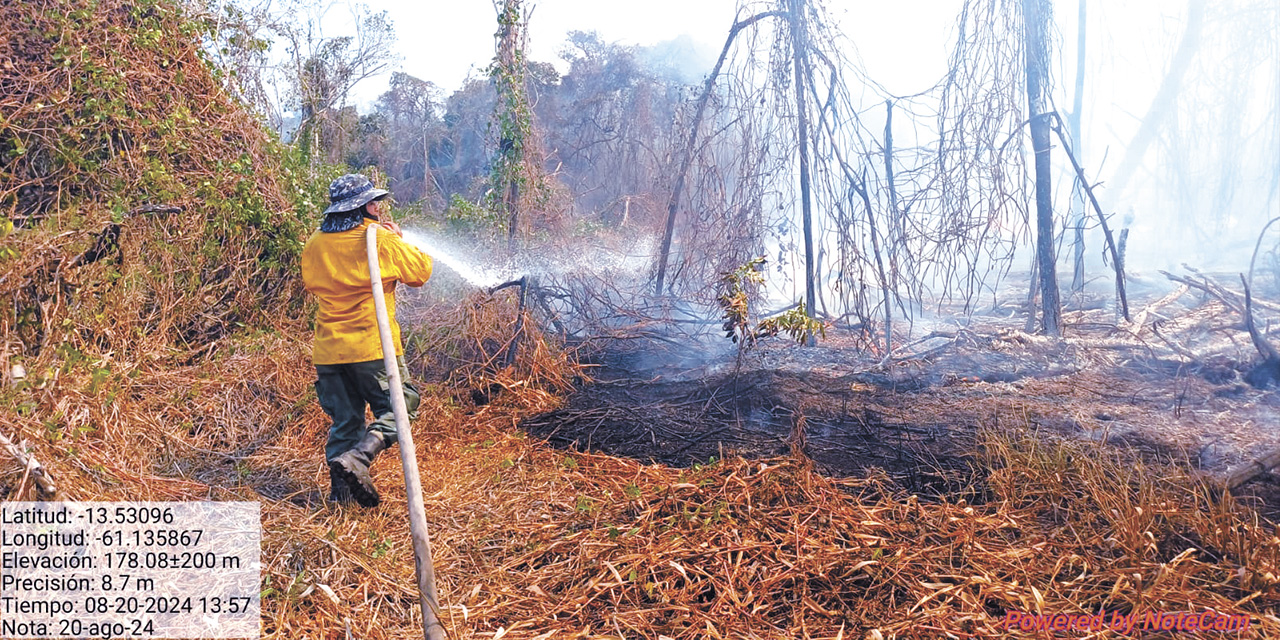 Incendios forestales en el oriente boliviano. | Foto: RRSS