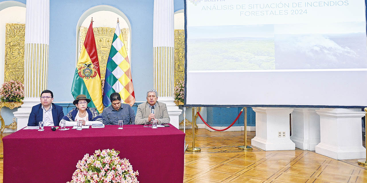 Los ministros de Planificación, de Relaciones Exteriores y de Medio Ambiente en conferencia. | Foto: MRE