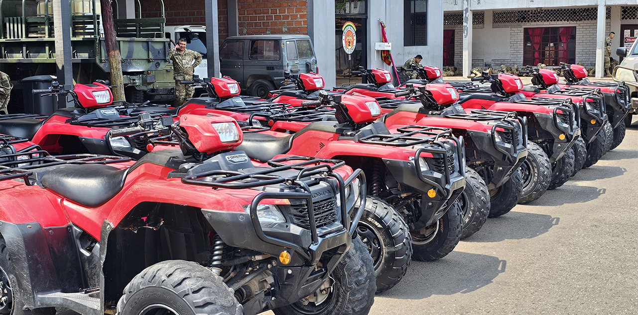 Más de 20 cuadratracks reforzarán la lucha contra los incendios forestales. Foto: Ministerio de Defensa