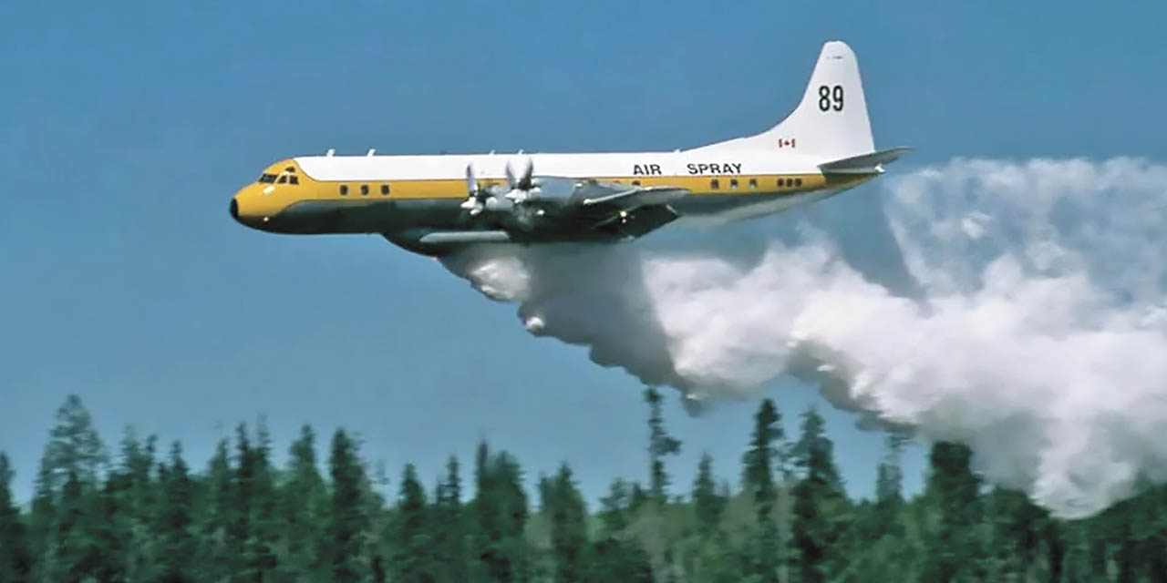 Avión cisterna Electra Tanker 481, para combatir incendios forestales. | Foto: Archivo