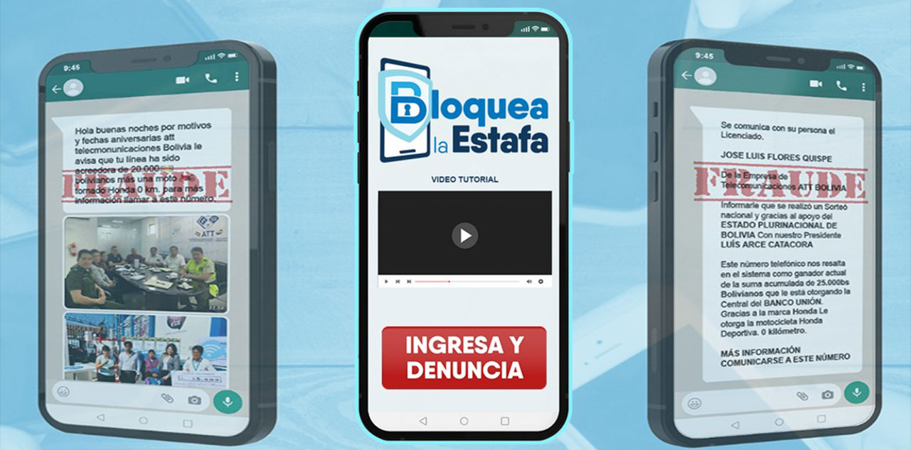 ‘Bloquea la Estafa’ es la plataforma de la ATT para la recepción de denuncias sobre estafas mediante el uso de celulares. Foto: ATT