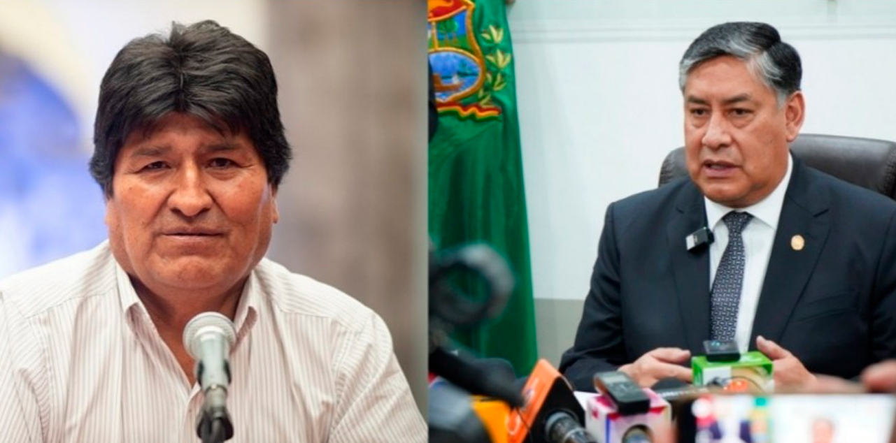 Foto composición Evo Morales y Juan Lanchipa. Foto RRSS