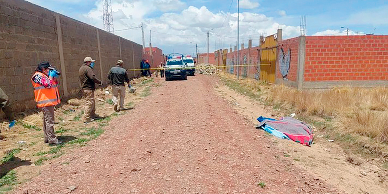 Un caso de feminicidio en el municipio de Viacha, en el departamento de La Paz. Foto: RRSS