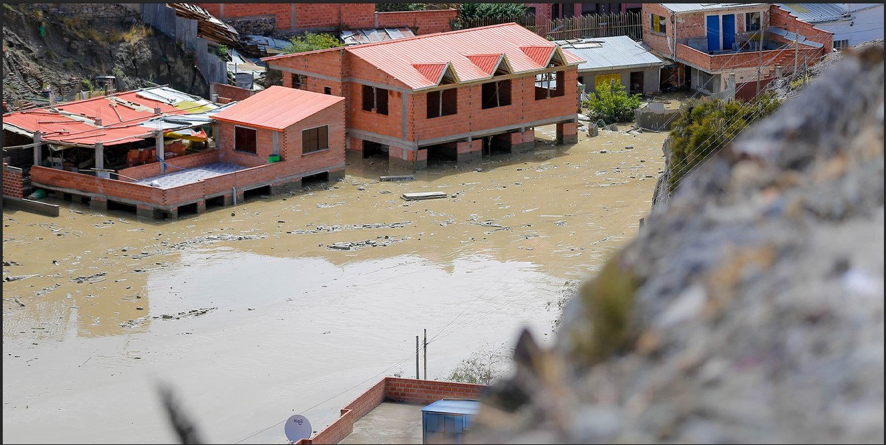 Magnitud del desastre en Bajo Llojeta. Foto Presidencia