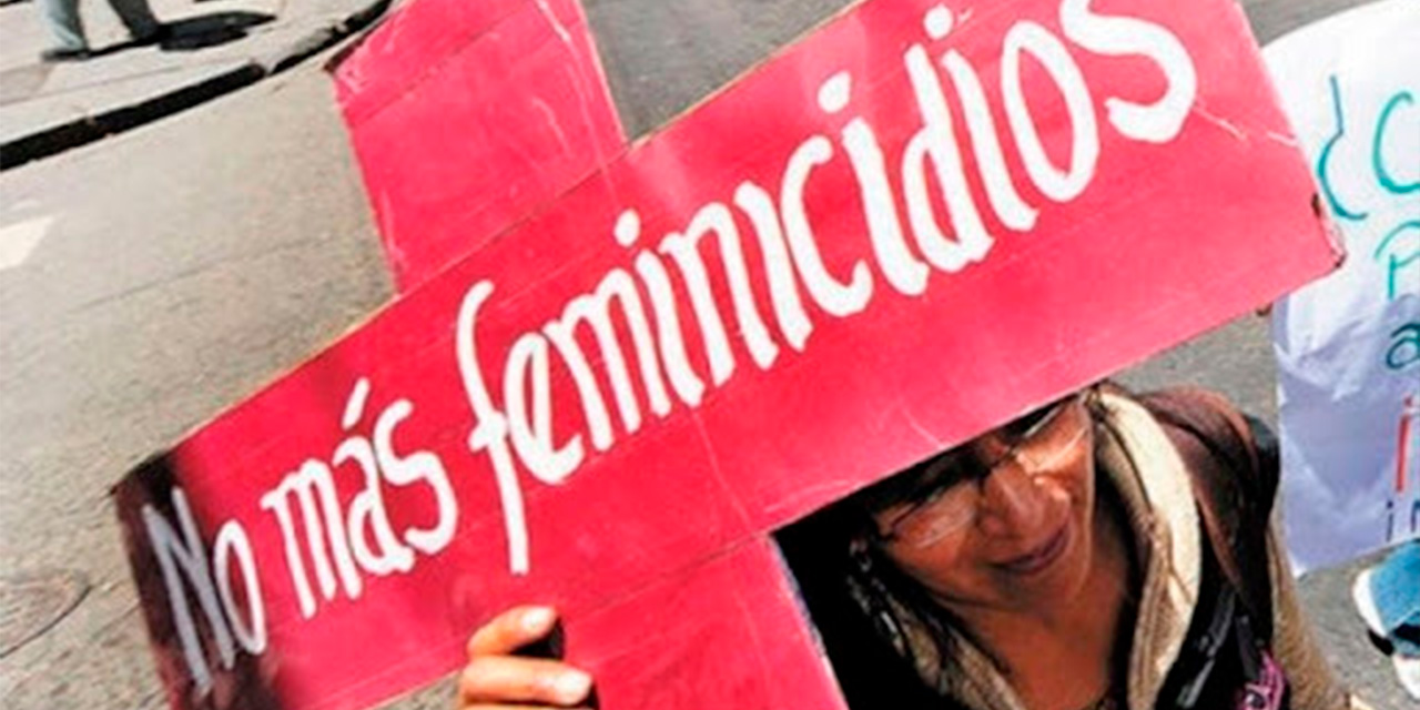 Protestas para detener los feminicidios en Bolivia. Foto: RRSS