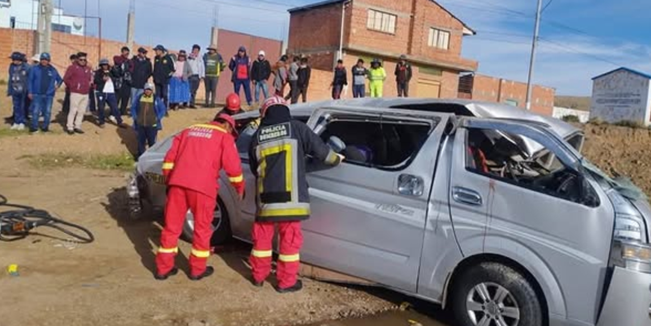 Accidente en la carretera La Paz- Oruro Foto: RRSS