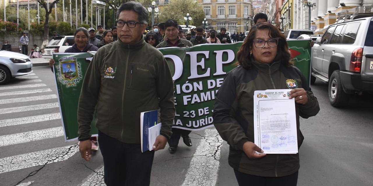 Padres de familia entregaron una carta dirigida al Presidente. | Foto: Jorge Mamani