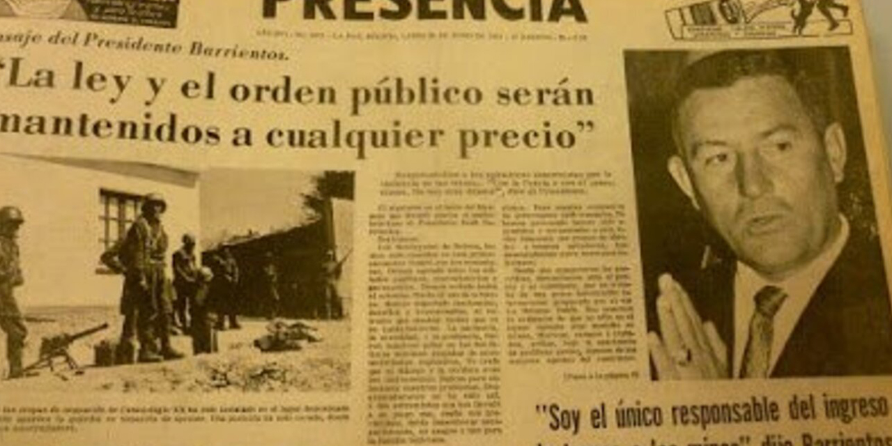 Portada del periódico Presencia con el informe de la masacre. (Foto: ABI)