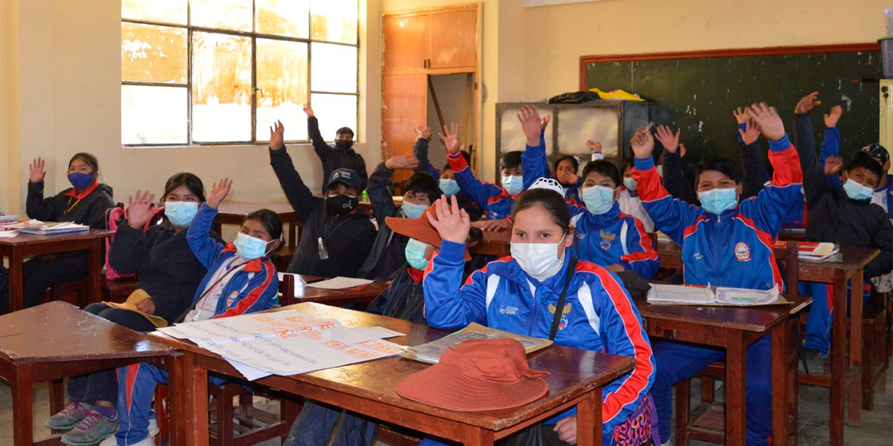 Los estudiantes paceños ingresarán a clases en horario normal. Foto: Archivo