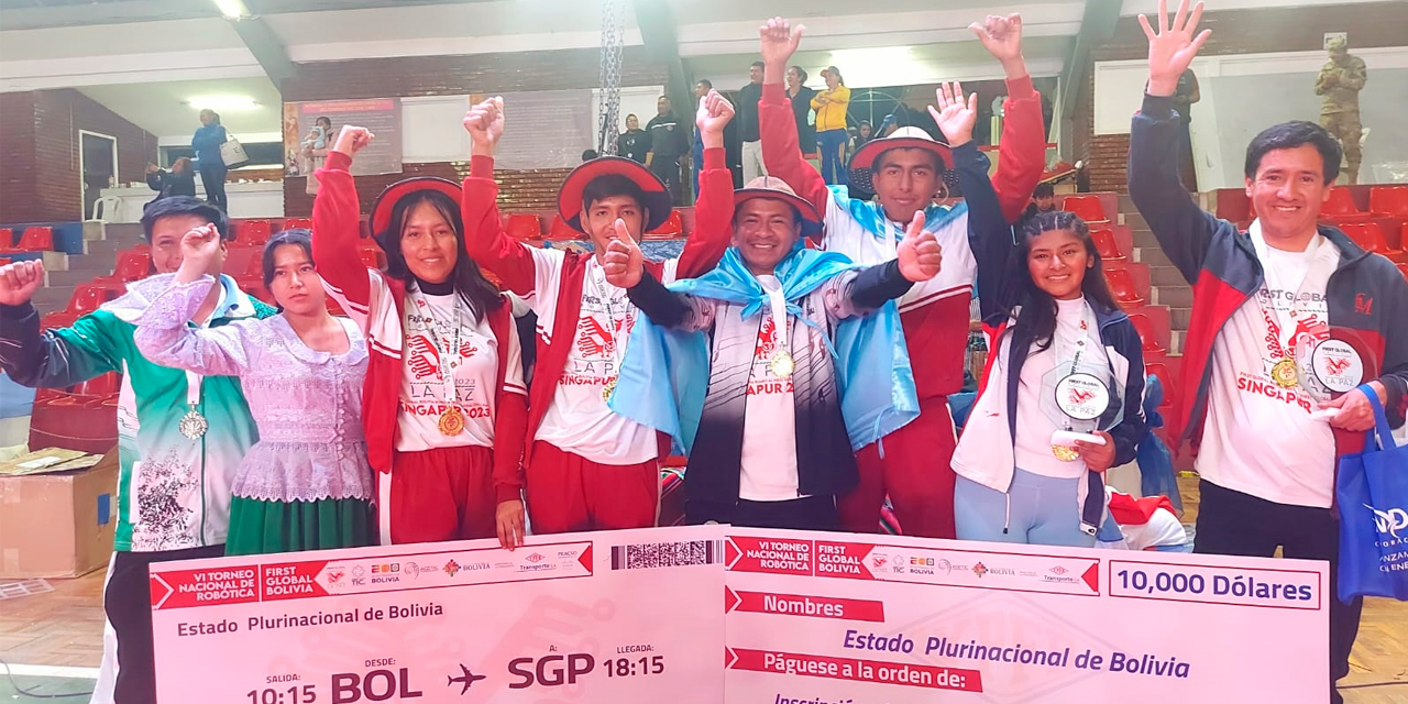 Los ganadores del torneo nacional que representarán a Bolivia en Singapur. Foto: Agetic