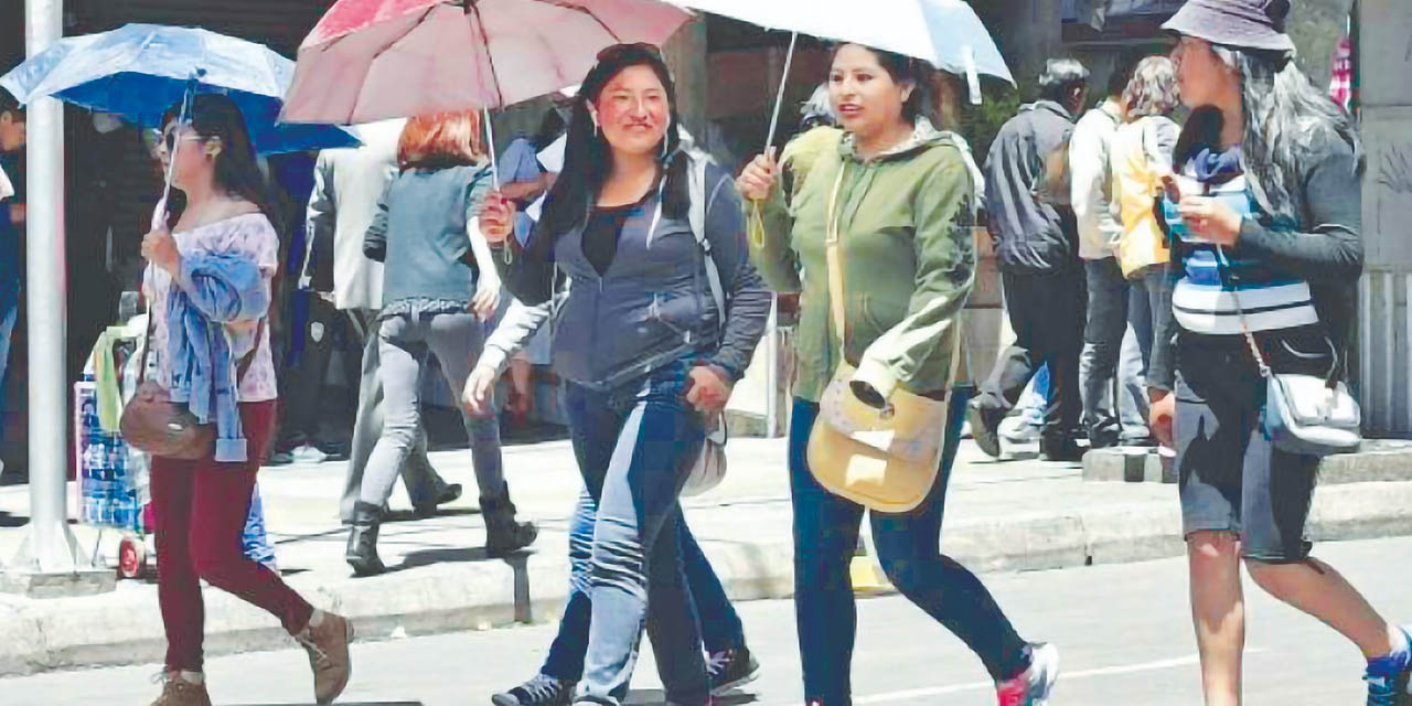 La temperatura a mediodía en La Paz ha superado los 20 grados centígrados. | Foto: Archivo