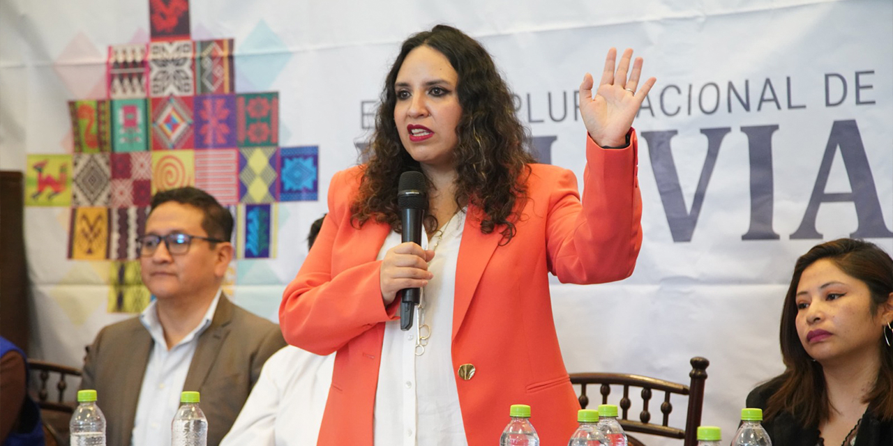 La ministra de Salud, María Renée Castro, durante el evento. Foto:  Ministerio de Salud