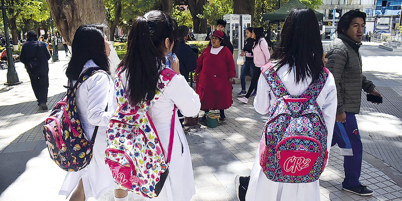 Los estudiantes paceños no pasaron clases debido a las movilizaciones sociales.  | Foto: Archivo