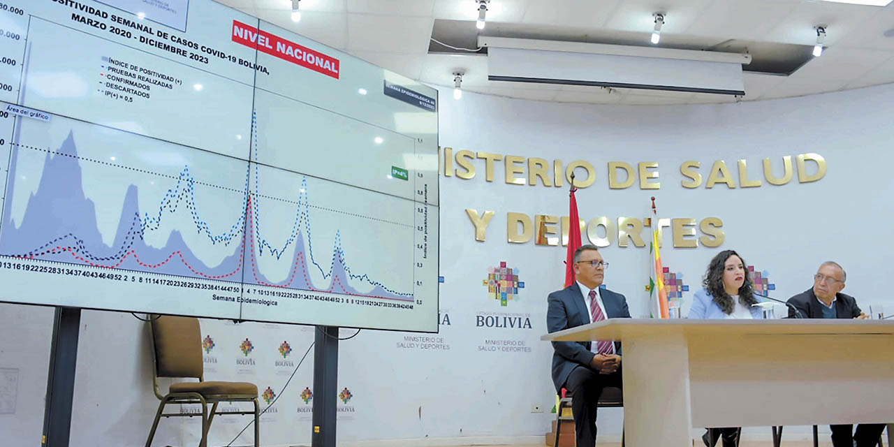 Autoridades en salud durante la conferencia de prensa.  | Foto: MSyD