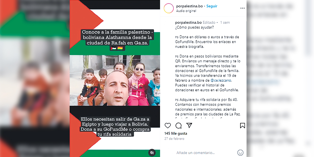 El doctor palestino-boliviano Refaat Alathamna busca salir de la Franja de Gaza. Foto: Captura de pantalla