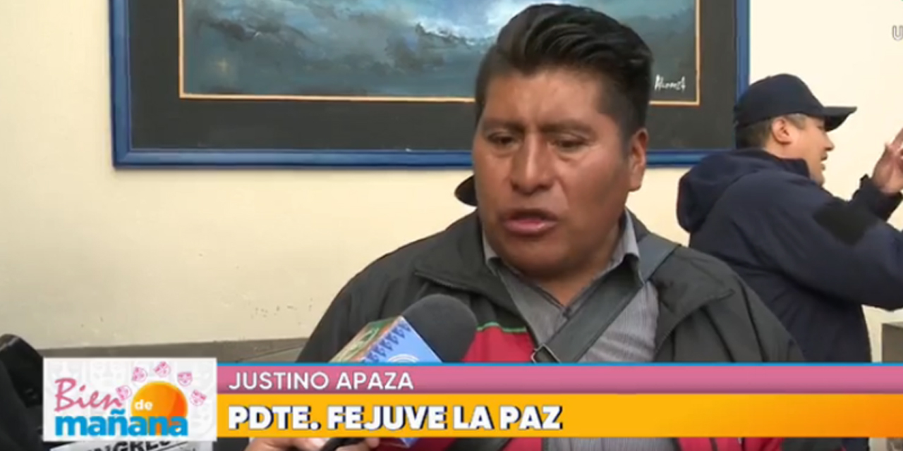 El presidente de la organización, Justino Apaza.