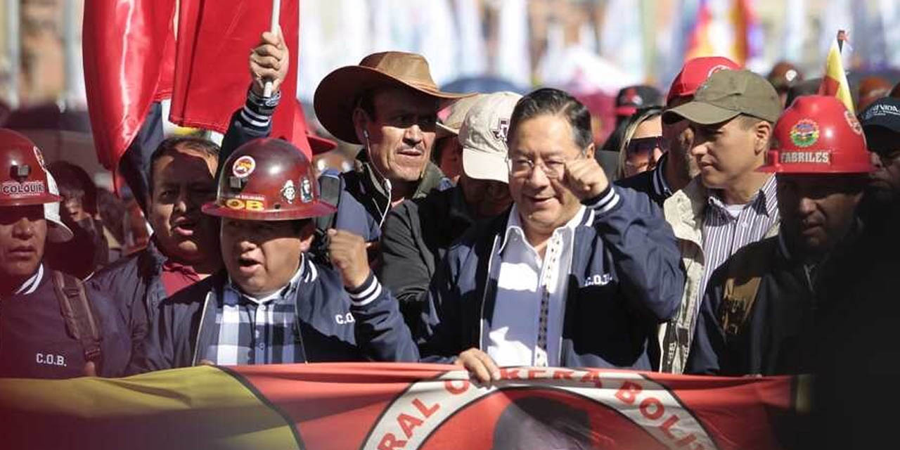 El presidente Luis Arce participará en la marcha del Día del Trabajador en Cochabamba.  | Foto: Archivo ABI