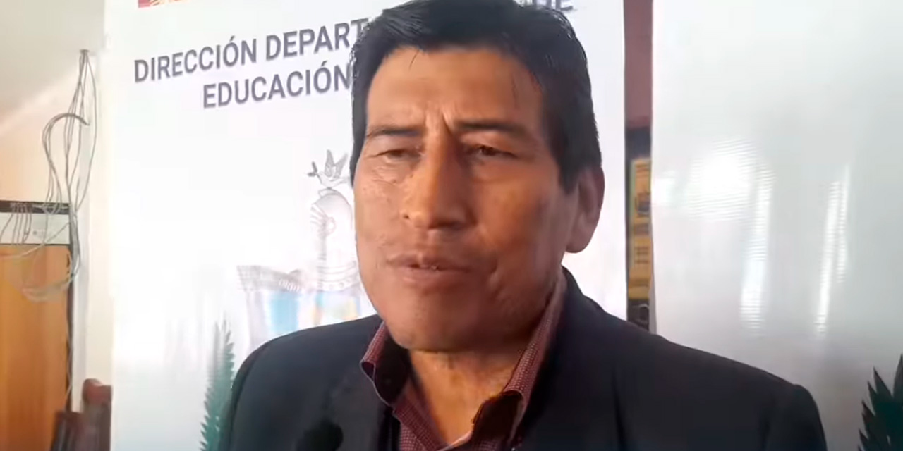 El director de Educación de La Paz, Basilio Pérez. Ante anuncio de movilizaciones, Dirección de Educación de La Paz controlará asistencia de maestros a unidades educativas