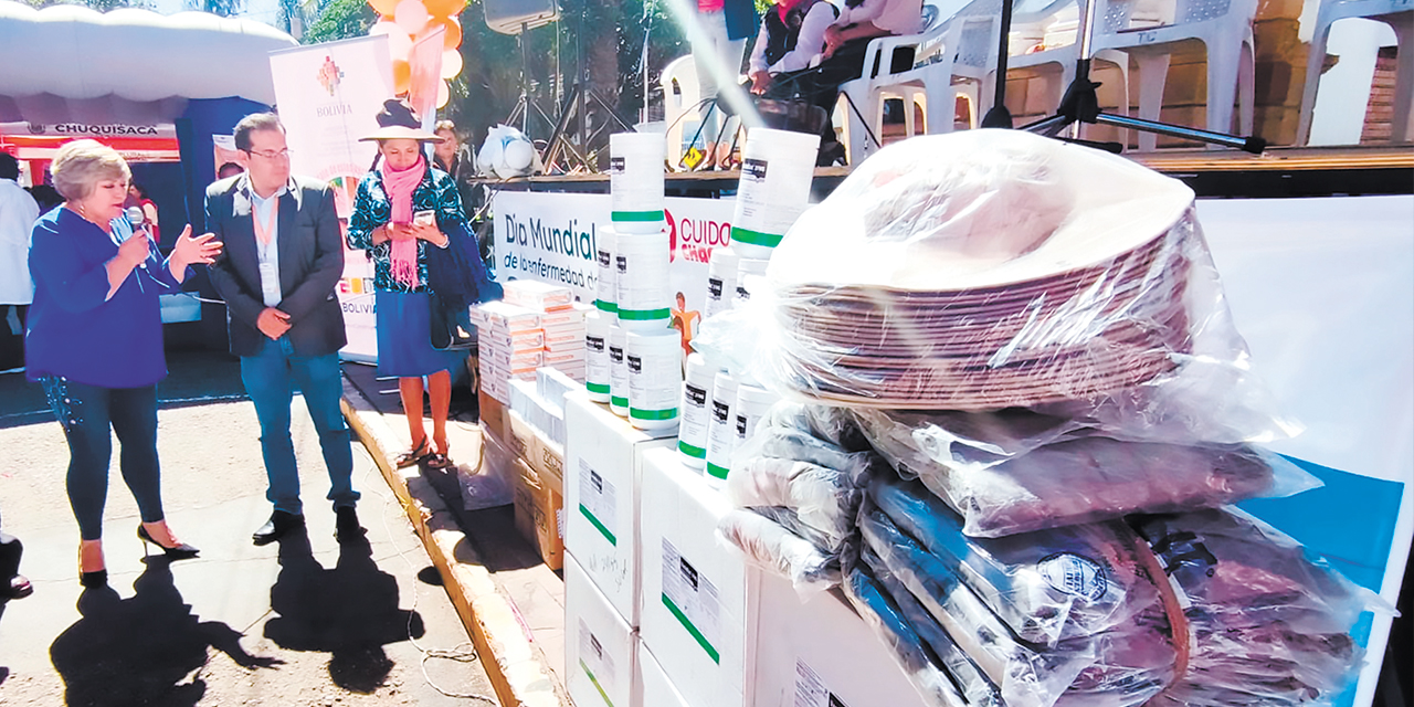 Se entregaron medicamentos valuados en Bs 6 millones. Foto: Ministerio de Salud