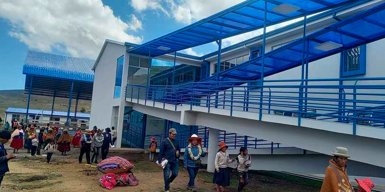 Unidad educativa en el municipio de Humanata. Foto: Archivo ABI