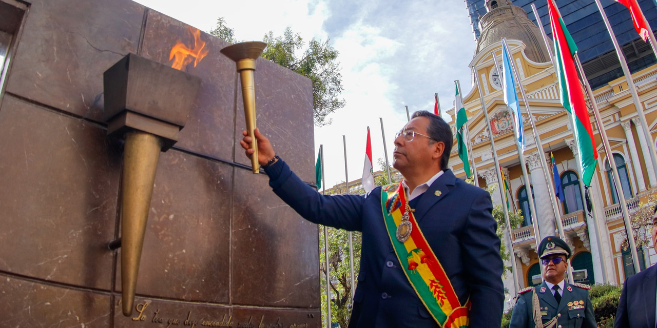 El presidente Luis Arce. Foto: Comunicación Presidencial.