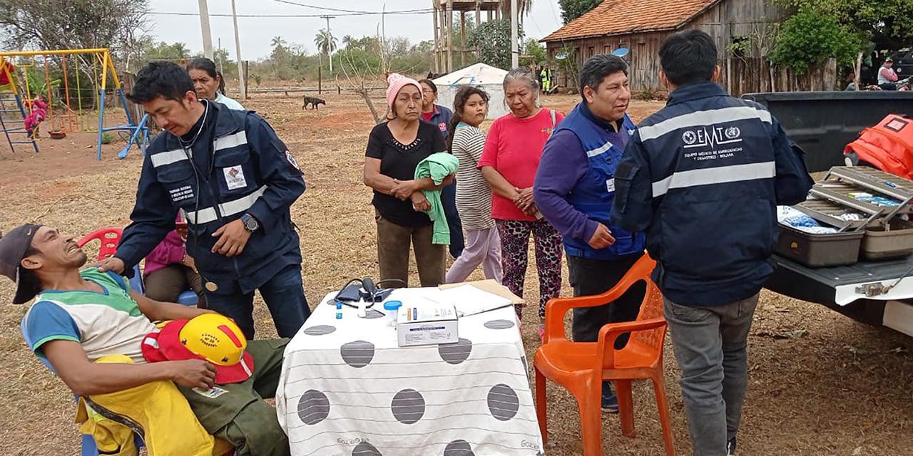 Brigadas móviles del Ministerio de Salud atienden a afectados por los incendios. Foto: Archivo