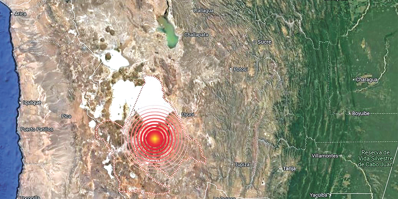 Pantalla del monitoreo del sismo registrado en Potosí y Tarija. Foto:  RRSS