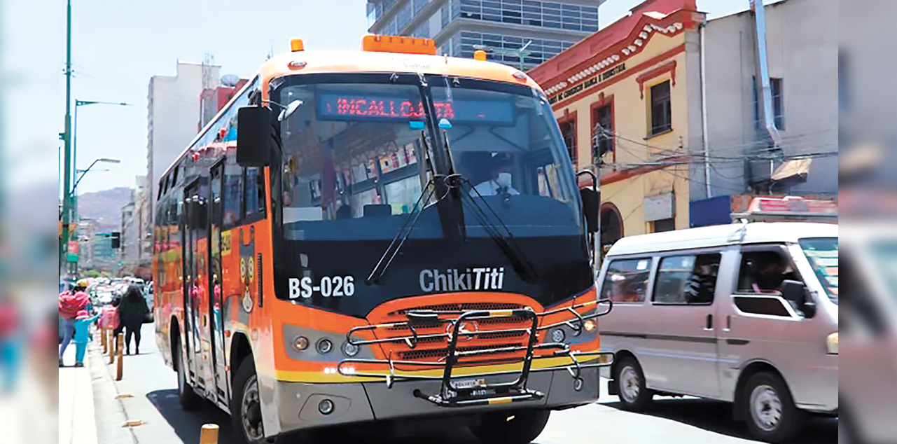 Uno de los buses Chikititi. Foto: AMUN