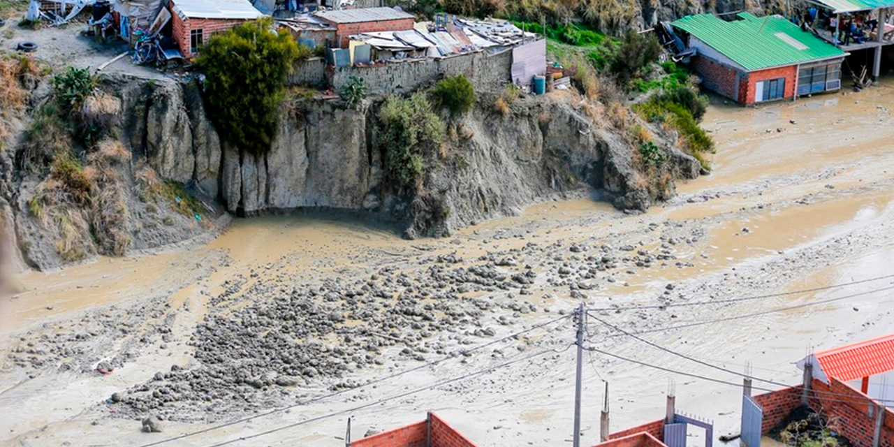 Bajo Llojeta afectada por un deslizamiento de tierras el fin de semana. Foto: Archivo