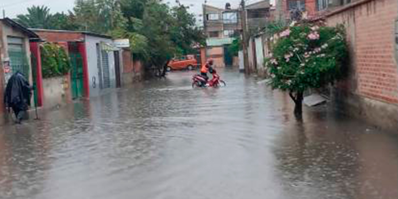 Inundaciones en las calles de Cochabamba.